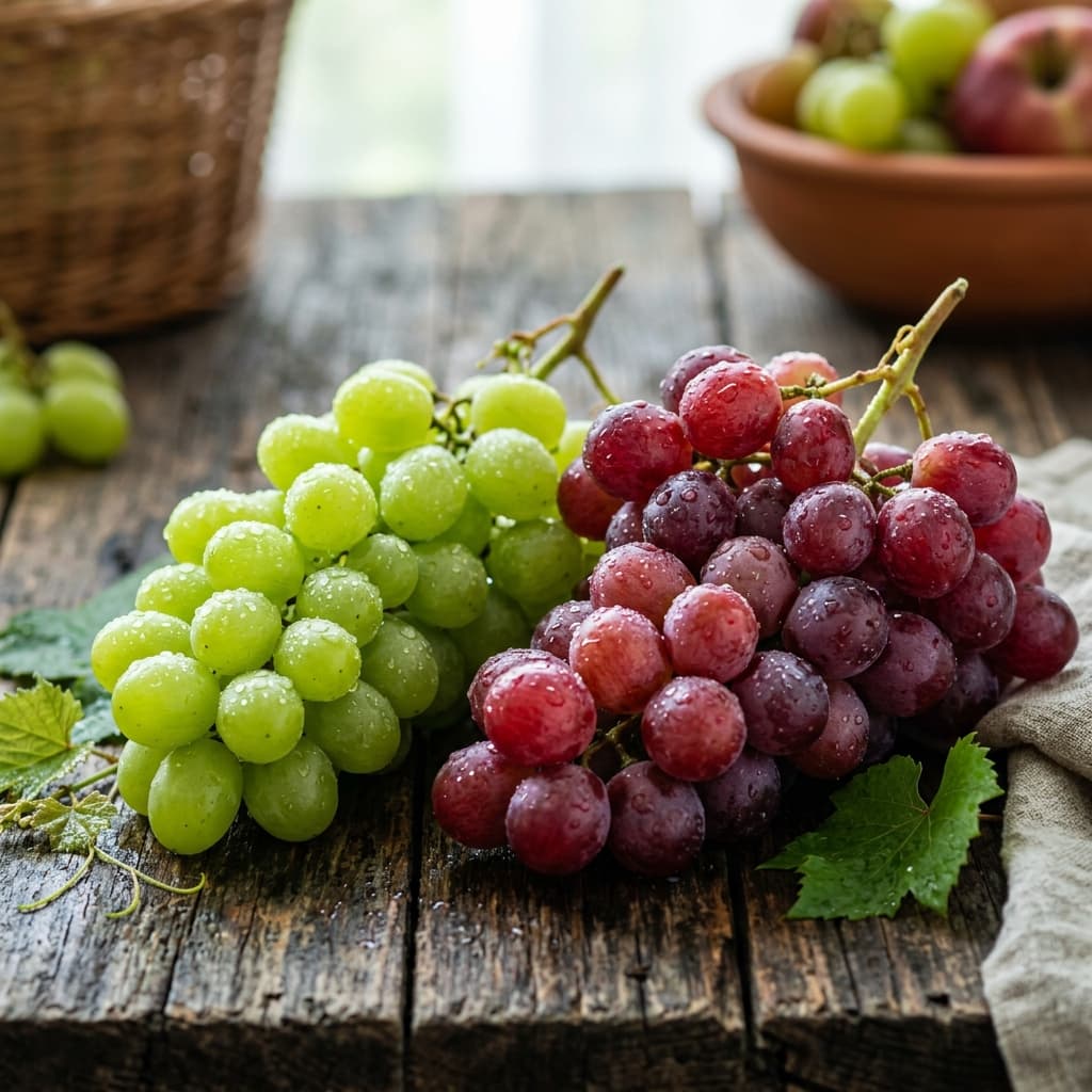 Fresh organic grapes ready for export grading